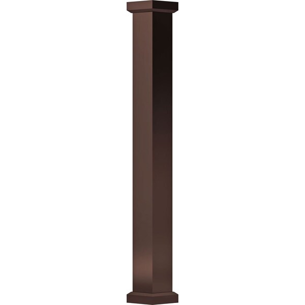 Ekena Millwork 6" x 9' Endura-Aluminum Empire Style Column, Square Shaft (For Post Wrap Installation) Non-Tapered EA0609INPSBEMEM - main